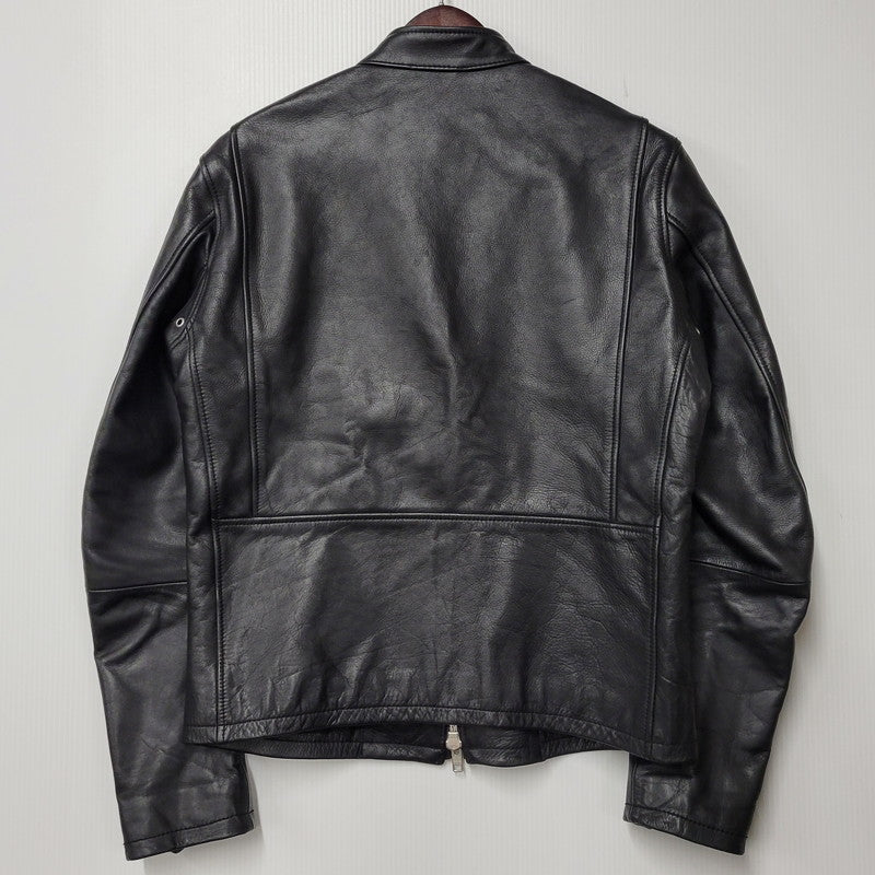 【中古品】【メンズ】 UNITED ARROWS GREEN LABEL RELAXING ユナイテッドアローズ グリーンレーベル リラクシング SC SOFT COW S- 3225-199-2228 ライダースジャケット 147-261008-as-11-izu サイズ：M カラー：ブラック 万代Net店