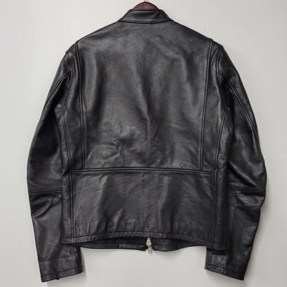 【中古品】【メンズ】 UNITED ARROWS GREEN LABEL RELAXING ユナイテッドアローズ グリーンレーベル リラクシング SC SOFT COW S- 3225-199-2228 ライダースジャケット 147-261008-as-11-izu サイズ：M カラー：ブラック 万代Net店