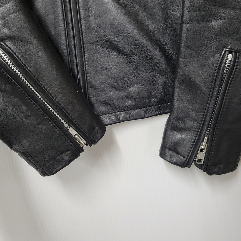 【中古品】【メンズ】 UNITED ARROWS GREEN LABEL RELAXING ユナイテッドアローズ グリーンレーベル リラクシング SC SOFT COW S- 3225-199-2228 ライダースジャケット 147-261008-as-11-izu サイズ：M カラー：ブラック 万代Net店