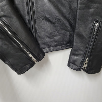 【中古品】【メンズ】 UNITED ARROWS GREEN LABEL RELAXING ユナイテッドアローズ グリーンレーベル リラクシング SC SOFT COW S- 3225-199-2228 ライダースジャケット 147-261008-as-11-izu サイズ：M カラー：ブラック 万代Net店