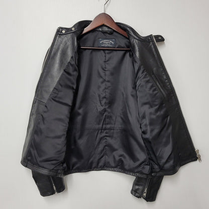【中古品】【メンズ】 UNITED ARROWS GREEN LABEL RELAXING ユナイテッドアローズ グリーンレーベル リラクシング SC SOFT COW S- 3225-199-2228 ライダースジャケット 147-261008-as-11-izu サイズ：M カラー：ブラック 万代Net店