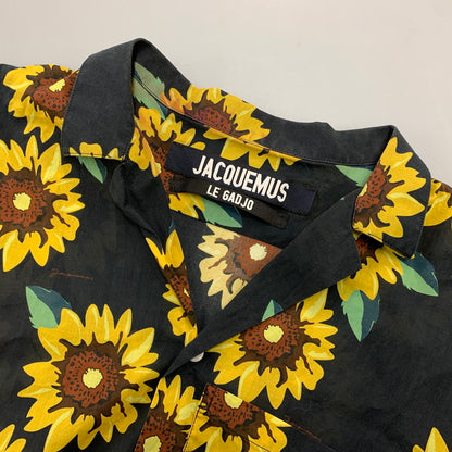 【中古品】【メンズ】 JACQUEMUS ジャックムス SUN FLOWER OPEN COLLAR SS SHIRT サンフラワー オープンカラー 半袖シャツ 141-261003-as-09-izu サイズ：52 カラー：マルチカラー 万代Net店