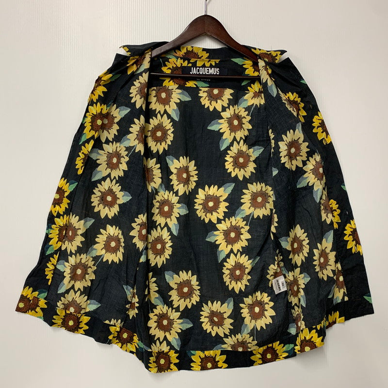 【中古品】【メンズ】 JACQUEMUS ジャックムス SUN FLOWER OPEN COLLAR SS SHIRT サンフラワー オープンカラー 半袖シャツ 141-261003-as-09-izu サイズ：52 カラー：マルチカラー 万代Net店
