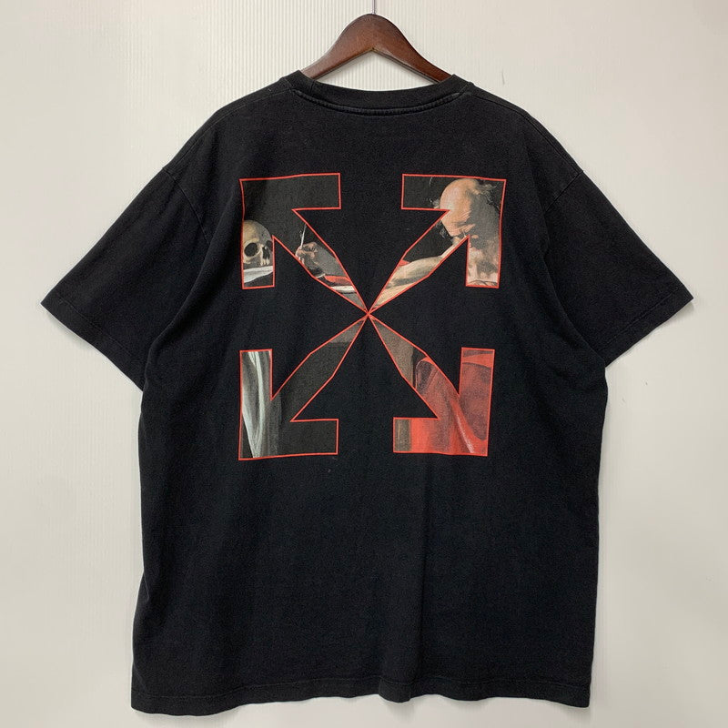 【中古品】【メンズ】 OFF-WHITE オフホワイト CARAVAGGIO S/S OVER TEE OMAA038R21JER003 カラヴァッジョ ショートスリーブ オーバー Tシャツ 半袖 142-261003-as-11-izu サイズ：S カラー：ブラック 万代Net店