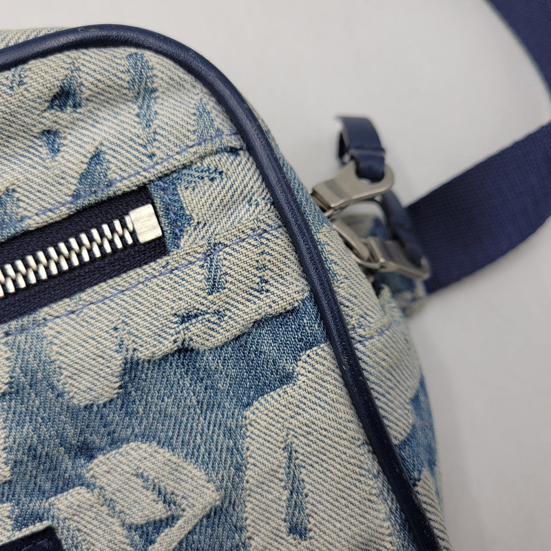【中古品】【メンズ/レディース】 SUPREME シュプリーム 22SS FAT TIP JACQUARD DENIM WAIST BAG ファット チップ ジャガード デニム ウエスト バッグ カバン 鞄 188-261005-cs-13-izu カラー：インディゴ 万代Net店