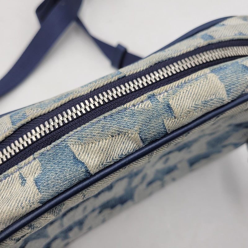 【中古品】【メンズ/レディース】 SUPREME シュプリーム 22SS FAT TIP JACQUARD DENIM WAIST BAG ファット チップ ジャガード デニム ウエスト バッグ カバン 鞄 188-261005-cs-13-izu カラー：インディゴ 万代Net店
