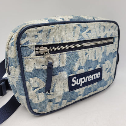 【中古品】【メンズ/レディース】 SUPREME シュプリーム 22SS FAT TIP JACQUARD DENIM WAIST BAG ファット チップ ジャガード デニム ウエスト バッグ カバン 鞄 188-261005-cs-13-izu カラー：インディゴ 万代Net店