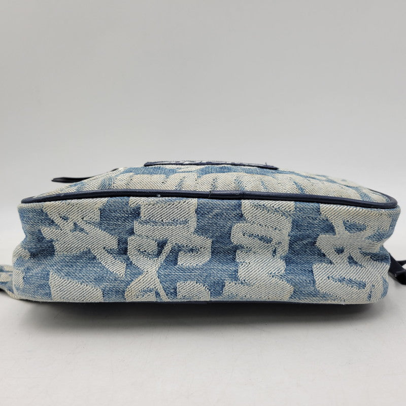 【中古品】【メンズ/レディース】 SUPREME シュプリーム 22SS FAT TIP JACQUARD DENIM WAIST BAG ファット チップ ジャガード デニム ウエスト バッグ カバン 鞄 188-261005-cs-13-izu カラー：インディゴ 万代Net店