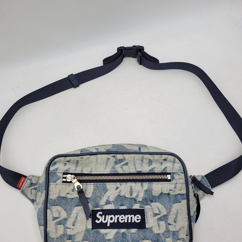 【中古品】【メンズ/レディース】 SUPREME シュプリーム 22SS FAT TIP JACQUARD DENIM WAIST BAG ファット チップ ジャガード デニム ウエスト バッグ カバン 鞄 188-261005-cs-13-izu カラー：インディゴ 万代Net店