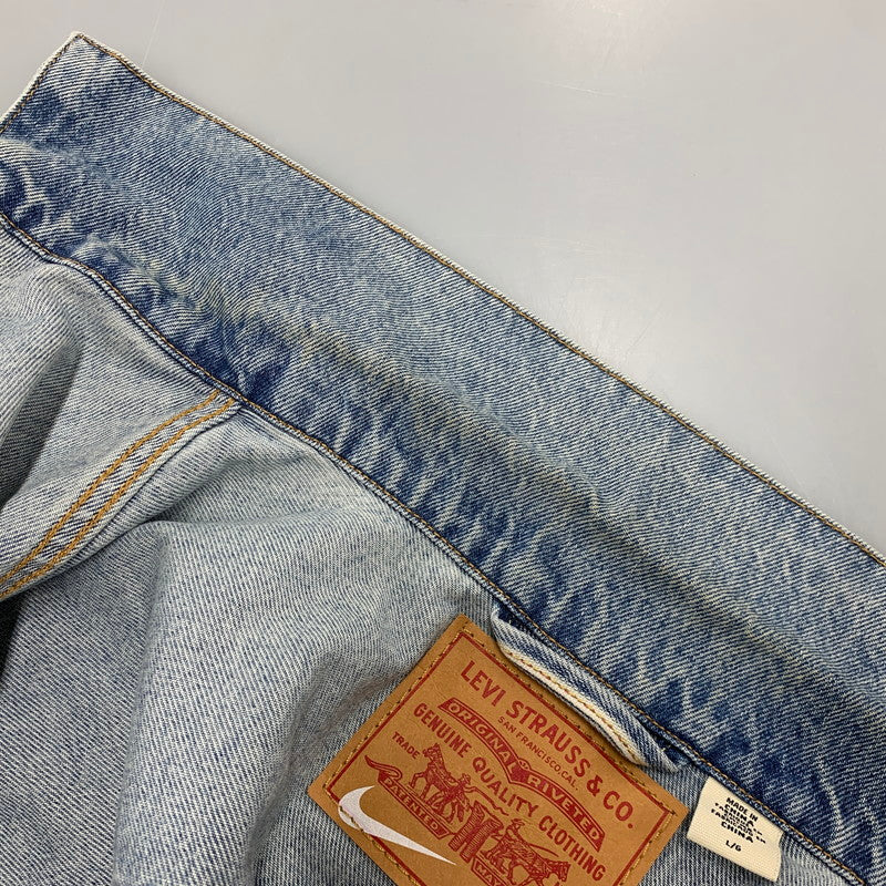 【中古品】【メンズ】 Levi's リーバイス × NIKE ナイキ DENIM TRUCKER JACKET 002TM-0000 デニムトラッカージャケット 142-261003-as-06-izu サイズ：L カラー：ライトインディゴ 万代Net店
