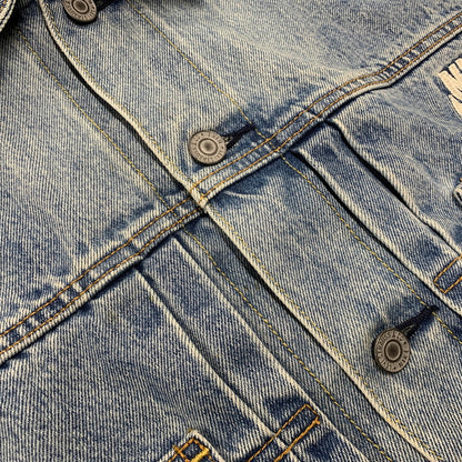【中古品】【メンズ】 Levi's リーバイス × NIKE ナイキ DENIM TRUCKER JACKET 002TM-0000 デニムトラッカージャケット 142-261003-as-06-izu サイズ：L カラー：ライトインディゴ 万代Net店