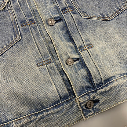 【中古品】【メンズ】 Levi's リーバイス × NIKE ナイキ DENIM TRUCKER JACKET 002TM-0000 デニムトラッカージャケット 142-261003-as-06-izu サイズ：L カラー：ライトインディゴ 万代Net店
