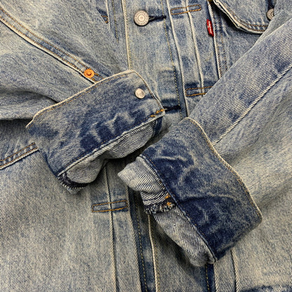 【中古品】【メンズ】 Levi's リーバイス × NIKE ナイキ DENIM TRUCKER JACKET 002TM-0000 デニムトラッカージャケット 142-261003-as-06-izu サイズ：L カラー：ライトインディゴ 万代Net店