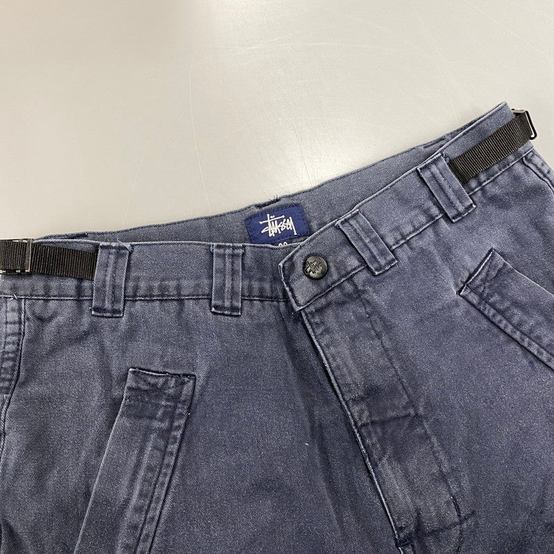 【中古品】【メンズ】 OLD STUSSY オールドステューシー 紺タグ CARGO SHORTS カーゴ ショーツ ハーフ パンツ 153-261009-sm-11-izu サイズ：30 カラー：ネイビー 万代Net店