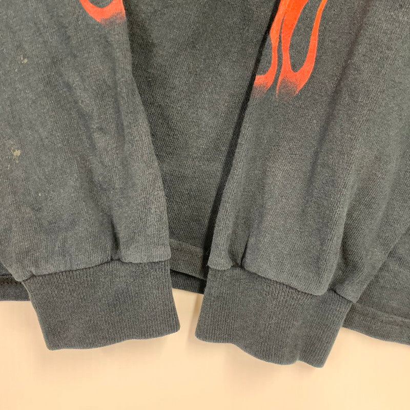 【中古品】【メンズ】 HARLEY-DAVIDSON ハーレーダビッドソン c1998 90S FLAME LS TEE フレイム ロングスリーブ Tシャツ トップス 長袖 146-261006-ya-12-izu サイズ：L カラー：ブラック 万代Net店