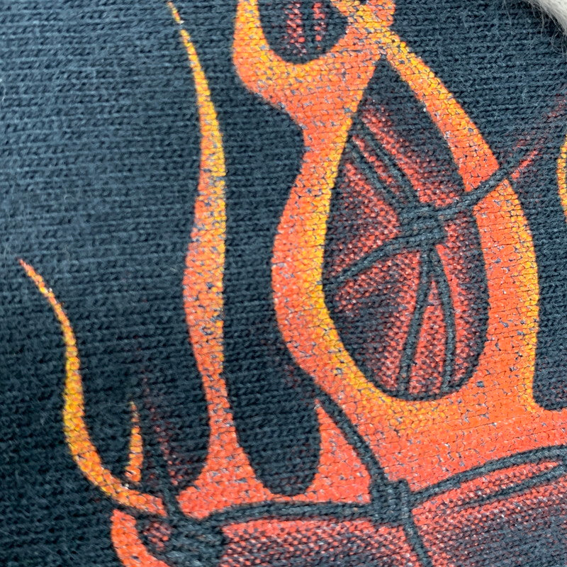 【中古品】【メンズ】 HARLEY-DAVIDSON ハーレーダビッドソン c1998 90S FLAME LS TEE フレイム ロングスリーブ Tシャツ トップス 長袖 146-261006-ya-12-izu サイズ：L カラー：ブラック 万代Net店