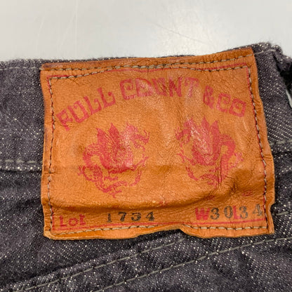 【中古品】【メンズ】 FULLCOUNT フルカウント 1734 STRAIGHT DENIM PANTS ストレート デニム パンツ ボトムス 156-261009-sm-06-izu サイズ：30×34 カラー：グレー 万代Net店