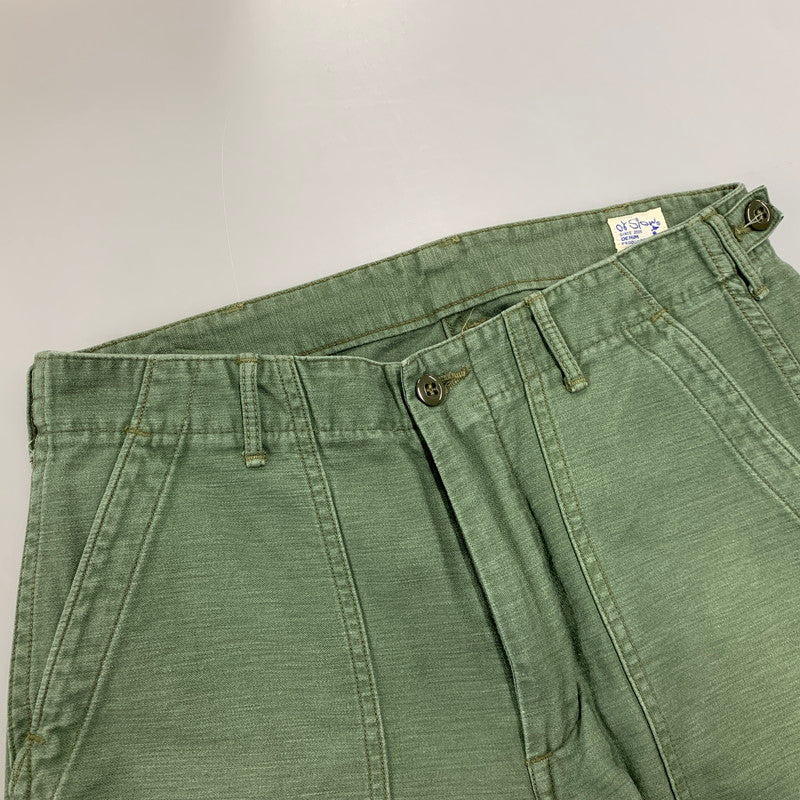 【中古品】【メンズ】 ORSLOW オアスロウ FATIGUE PANTS ファティーグ パンツ デニム ボトムス 156-261009-sm-09-izu サイズ：JPN M カラー：カーキ 万代Net店