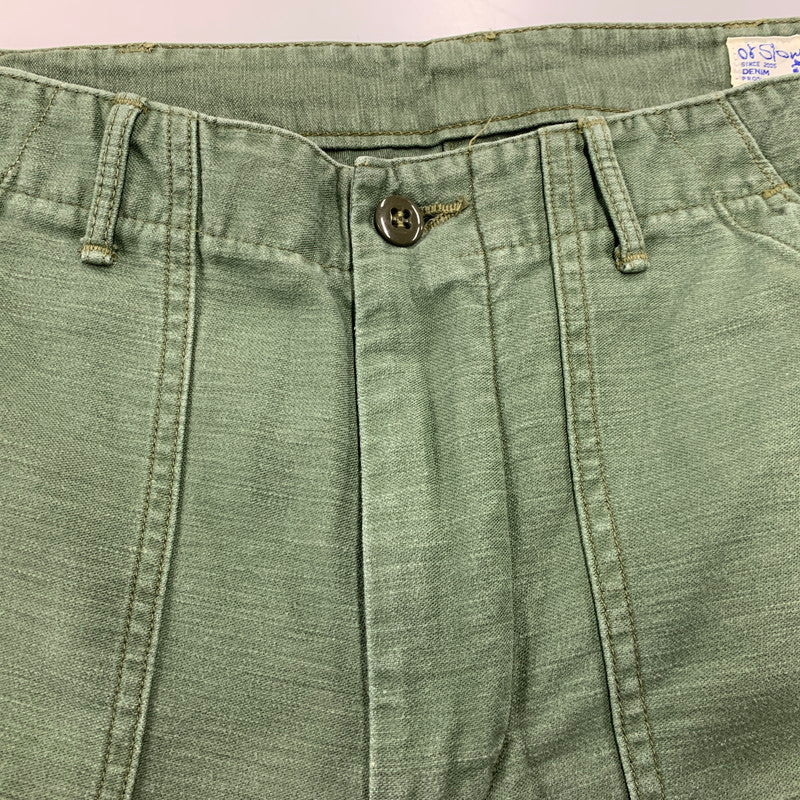 【中古品】【メンズ】 ORSLOW オアスロウ FATIGUE PANTS ファティーグ パンツ デニム ボトムス 156-261009-sm-09-izu サイズ：JPN M カラー：カーキ 万代Net店