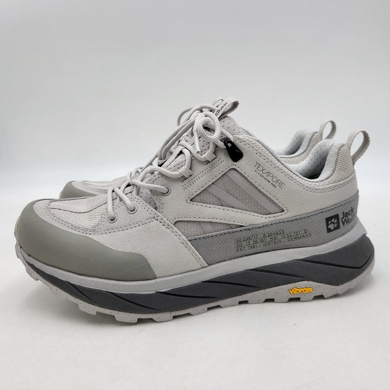 【中古美品】【メンズ】 JACKWOLFSKIN ジャックウルフスキン TERRAQUEST TEXAPORE LOW M 4056401 テラクエスト テキサポール ロー メン トレッキングシューズ スニーカー 靴 162-261008-as-28-izu サイズ：US8 カラー：グレー 万代Net店