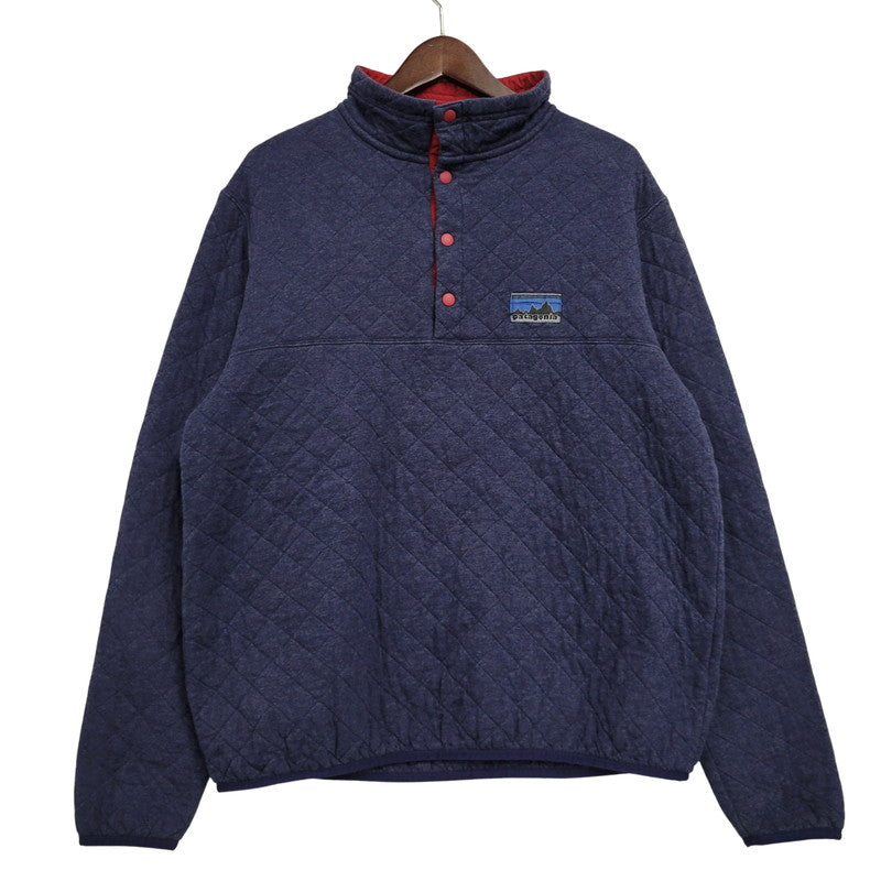 【中古品】【メンズ】 patagonia パタゴニア DIAMOND QUILT SNAP-T PULLOVER 25425FA13 ダイヤモンドキルト スナップT プルオーバー 144-261004-as-05-izu サイズ：L カラー：ネイビー 万代Net店