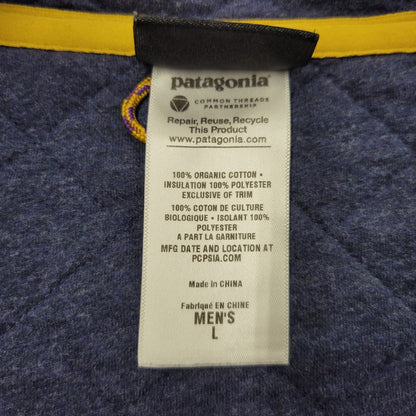 【中古品】【メンズ】 patagonia パタゴニア DIAMOND QUILT SNAP-T PULLOVER 25425FA13 ダイヤモンドキルト スナップT プルオーバー 144-261004-as-05-izu サイズ：L カラー：ネイビー 万代Net店