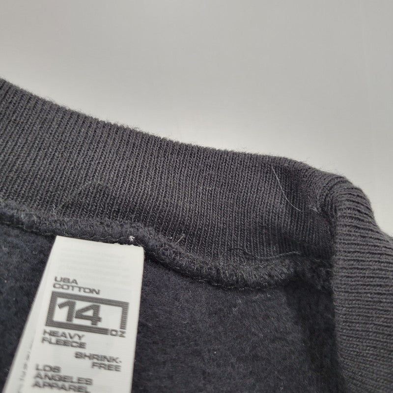 【中古品】【メンズ】 LOS ANGELES APPAREL ロサンゼルスアパレル 14OZ CREWNECK SWEATSHIRT クルーネック スウェット トレーナー 142-261008-as-14-izu サイズ：S カラー：ブラック 万代Net店