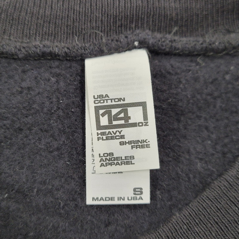 【中古品】【メンズ】 LOS ANGELES APPAREL ロサンゼルスアパレル 14OZ CREWNECK SWEATSHIRT クルーネック スウェット トレーナー 142-261008-as-14-izu サイズ：S カラー：ブラック 万代Net店