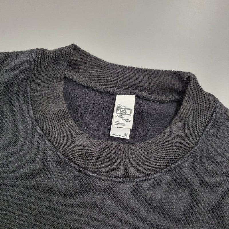 【中古品】【メンズ】 LOS ANGELES APPAREL ロサンゼルスアパレル 14OZ CREWNECK SWEATSHIRT クルーネック スウェット トレーナー 142-261008-as-14-izu サイズ：S カラー：ブラック 万代Net店
