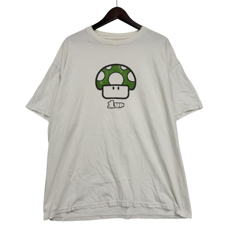 【中古品】【メンズ】 DELTA デルタ NINTENDO MARIO 1UP TEE c2004 任天堂 マリオ キノコ Tシャツ 半袖 146-261004-as-01-izu サイズ：XL カラー：ホワイト 万代Net店
