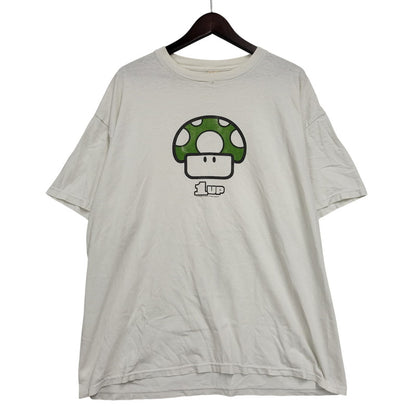 【中古品】【メンズ】 DELTA デルタ NINTENDO MARIO 1UP TEE c2004 任天堂 マリオ キノコ Tシャツ 半袖 146-261004-as-01-izu サイズ：XL カラー：ホワイト 万代Net店