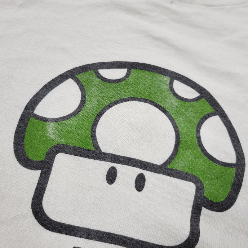【中古品】【メンズ】 DELTA デルタ NINTENDO MARIO 1UP TEE c2004 任天堂 マリオ キノコ Tシャツ 半袖 146-261004-as-01-izu サイズ：XL カラー：ホワイト 万代Net店