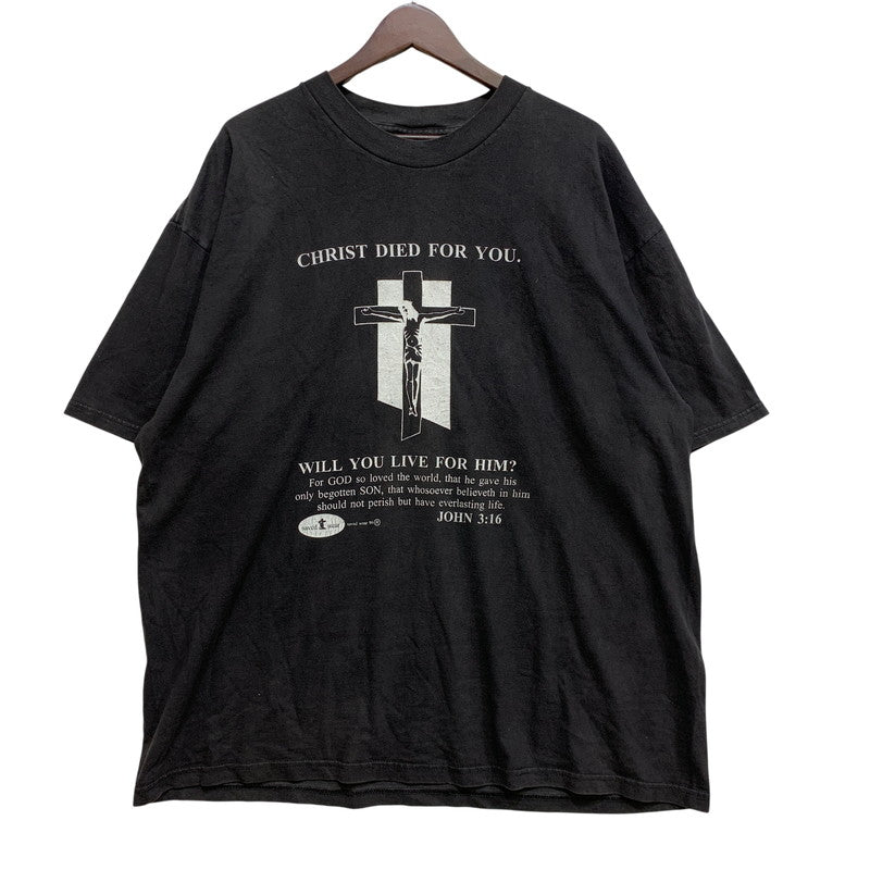 【中古品】【メンズ】 HANES ヘインズ メキシコ製 TEE Tシャツ 半袖 トップス 146-261006-sm-05-izu サイズ：XXL カラー：ブラック 万代Net店