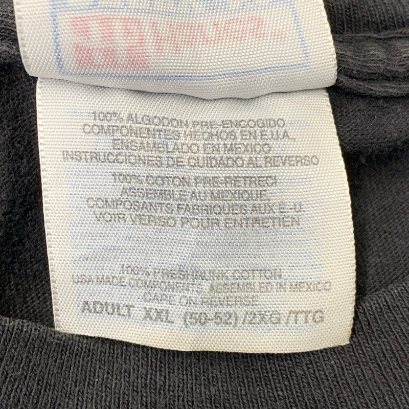 【中古品】【メンズ】 HANES ヘインズ メキシコ製 TEE Tシャツ 半袖 トップス 146-261006-sm-05-izu サイズ：XXL カラー：ブラック 万代Net店