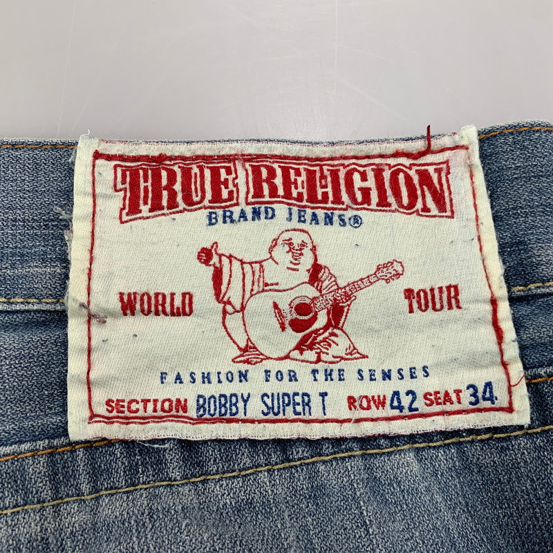 【中古品】【メンズ】 TRUE RELIGION トゥルーレリジョン USA製 BOBBY SUPER T ボビー スーパーT DENIM PANTS デニムパンツ ボトムス 157-261009-sm-04-izu サイズ：42×32 カラー：インディゴ 万代Net店