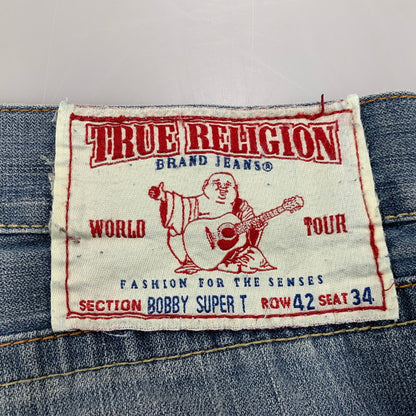 【中古品】【メンズ】 TRUE RELIGION トゥルーレリジョン USA製 BOBBY SUPER T ボビー スーパーT DENIM PANTS デニムパンツ ボトムス 157-261009-sm-04-izu サイズ：42×32 カラー：インディゴ 万代Net店