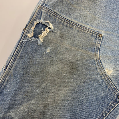 【現状渡し品】【メンズ】 CARHARTT カーハート B73DST USA製 DOUBLE KNEE PAINTER DENIM PANTS ダブルニー ペインター デニムパンツ ボトムス 157-261009-sm-01-izu サイズ：42×30 カラー：インディゴ 万代Net店