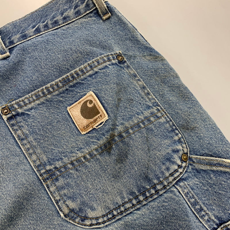 【現状渡し品】【メンズ】 CARHARTT カーハート B73DST USA製 DOUBLE KNEE PAINTER DENIM PANTS ダブルニー ペインター デニムパンツ ボトムス 157-261009-sm-01-izu サイズ：42×30 カラー：インディゴ 万代Net店