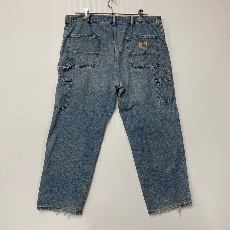 【現状渡し品】【メンズ】 CARHARTT カーハート B73DST USA製 DOUBLE KNEE PAINTER DENIM PANTS ダブルニー ペインター デニムパンツ ボトムス 157-261009-sm-01-izu サイズ：42×30 カラー：インディゴ 万代Net店