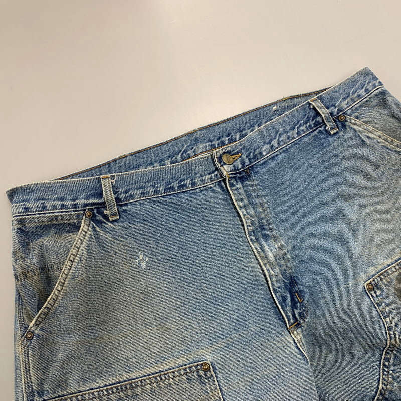 【現状渡し品】【メンズ】 CARHARTT カーハート B73DST USA製 DOUBLE KNEE PAINTER DENIM PANTS ダブルニー ペインター デニムパンツ ボトムス 157-261009-sm-01-izu サイズ：42×30 カラー：インディゴ 万代Net店