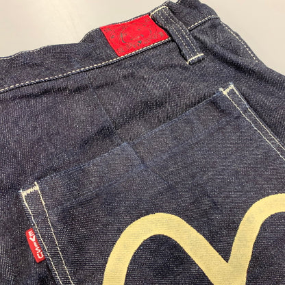 【中古品】【メンズ】 EVISU エヴィス KAMOME DENIM CARGO PANTS カモメ デニム カーゴパンツ 156-261009-sm-07-honh サイズ：42 カラー：ブラック 万代Net店