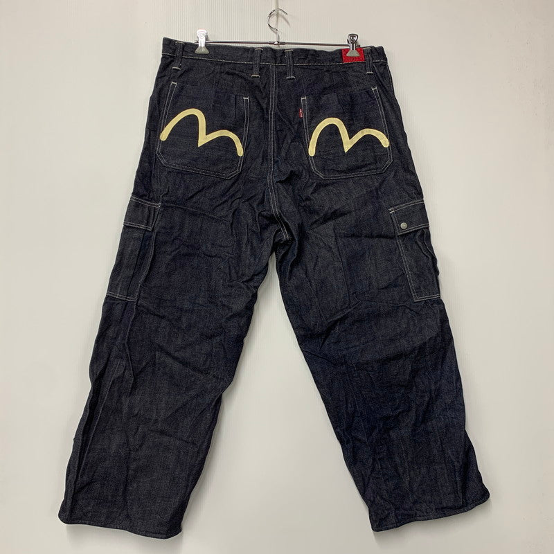 【中古品】【メンズ】 EVISU エヴィス KAMOME DENIM CARGO PANTS カモメ デニム カーゴパンツ 156-261009-sm-07-honh サイズ：42 カラー：ブラック 万代Net店