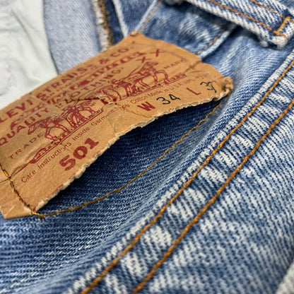 【中古品】【メンズ】 LEVI'S リーバイス 00501-0115 刻印501 USA製 DENIM PANTS デニムパンツ ボトムス 157-261010-sm-04-izu サイズ：W34 L30 カラー：インディゴ 万代Net店