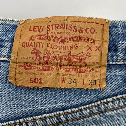 【中古品】【メンズ】 LEVI'S リーバイス 00501-0115 刻印501 USA製 DENIM PANTS デニムパンツ ボトムス 157-261010-sm-04-izu サイズ：W34 L30 カラー：インディゴ 万代Net店