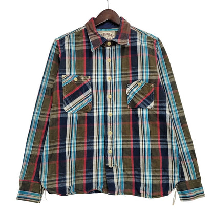 【中古品】【メンズ】 SAMURAI OVERALLS サムライオーバーオールズ HEAVY WESTERN CHECK SHIRT SNL11-02A ヘビー ウエスタン チェックシャツ 長袖 145-261004-as-03-izu サイズ：L カラー：マルチカラー 万代Net店