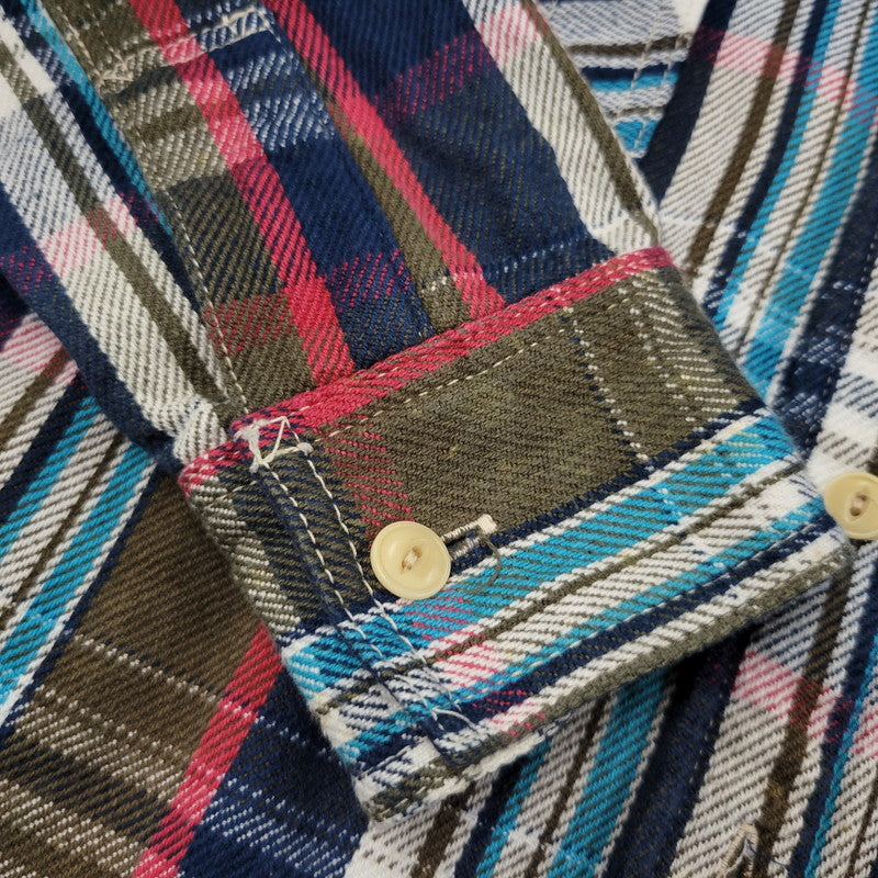 【中古品】【メンズ】 SAMURAI OVERALLS サムライオーバーオールズ HEAVY WESTERN CHECK SHIRT SNL11-02A ヘビー ウエスタン チェックシャツ 長袖 145-261004-as-03-izu サイズ：L カラー：マルチカラー 万代Net店