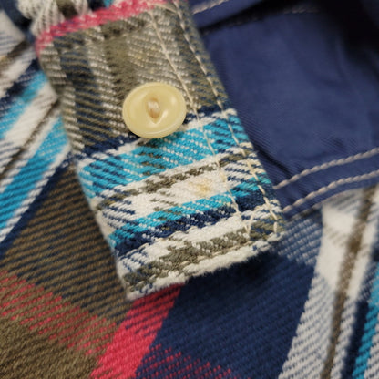 【中古品】【メンズ】 SAMURAI OVERALLS サムライオーバーオールズ HEAVY WESTERN CHECK SHIRT SNL11-02A ヘビー ウエスタン チェックシャツ 長袖 145-261004-as-03-izu サイズ：L カラー：マルチカラー 万代Net店