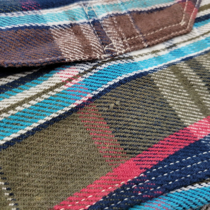 【中古品】【メンズ】 SAMURAI OVERALLS サムライオーバーオールズ HEAVY WESTERN CHECK SHIRT SNL11-02A ヘビー ウエスタン チェックシャツ 長袖 145-261004-as-03-izu サイズ：L カラー：マルチカラー 万代Net店
