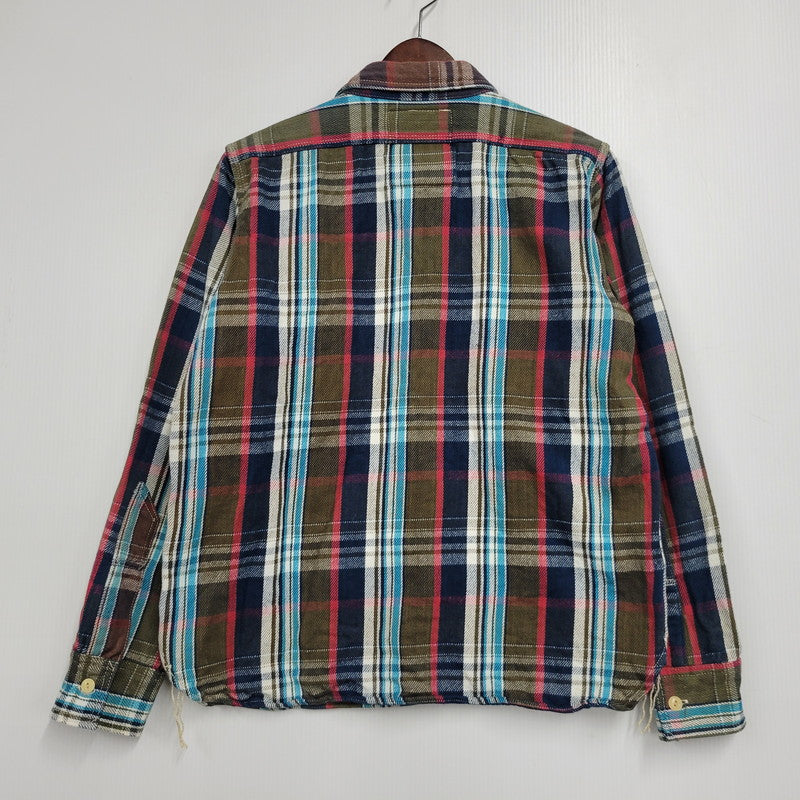 【中古品】【メンズ】 SAMURAI OVERALLS サムライオーバーオールズ HEAVY WESTERN CHECK SHIRT SNL11-02A ヘビー ウエスタン チェックシャツ 長袖 145-261004-as-03-izu サイズ：L カラー：マルチカラー 万代Net店