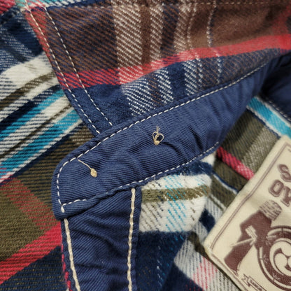 【中古品】【メンズ】 SAMURAI OVERALLS サムライオーバーオールズ HEAVY WESTERN CHECK SHIRT SNL11-02A ヘビー ウエスタン チェックシャツ 長袖 145-261004-as-03-izu サイズ：L カラー：マルチカラー 万代Net店